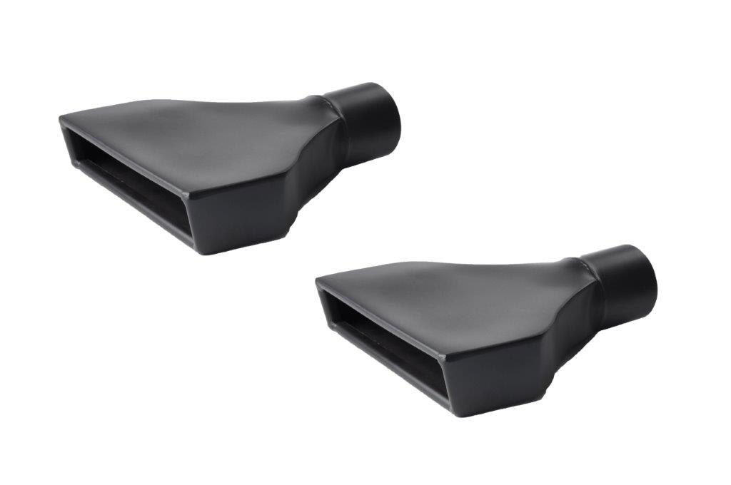 2.5-Inch Stainless Steel Black Rectangle Exhaust Tips