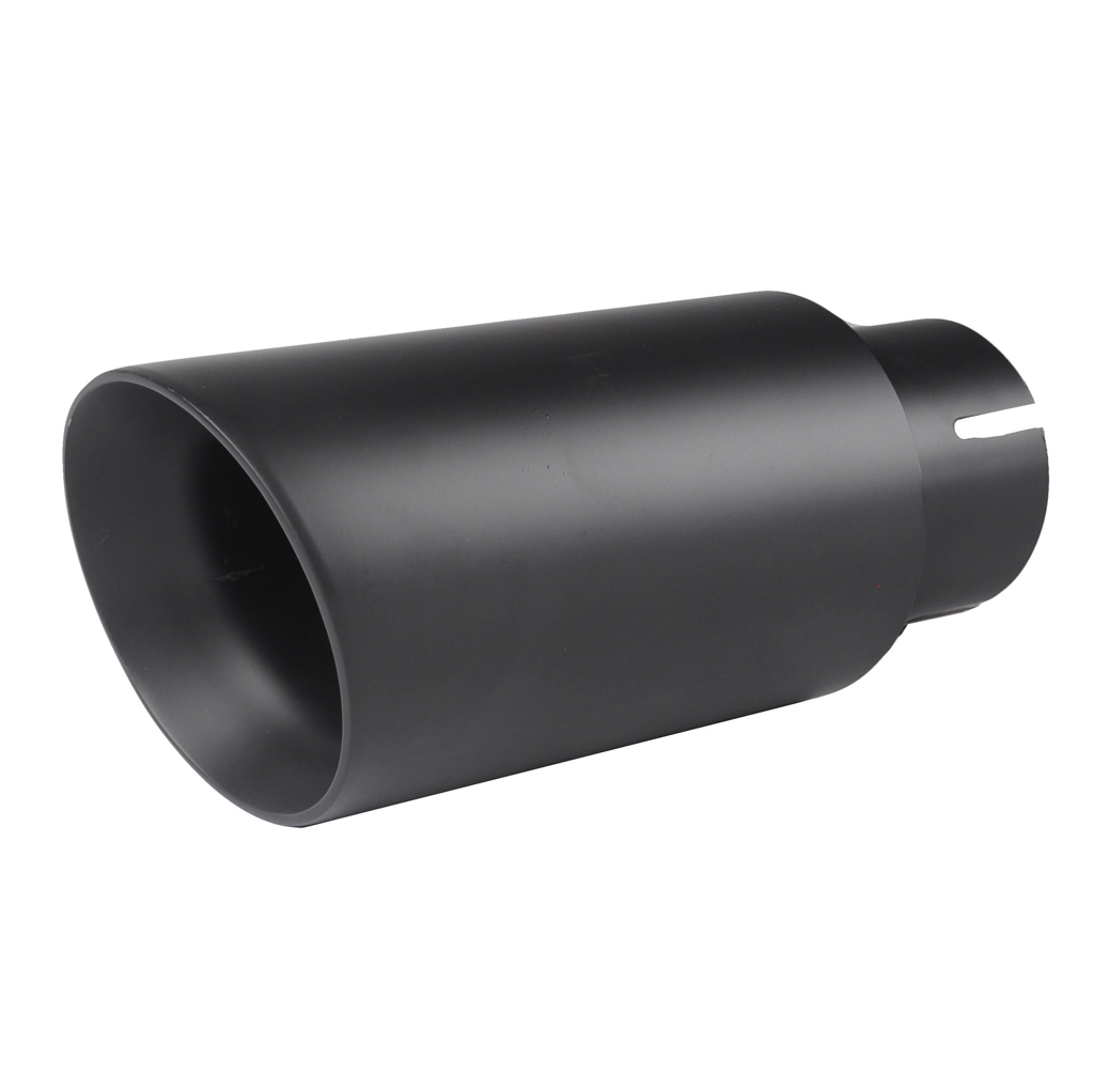2 1/2 Inch - Dual Wall Angled Black Exhaust Tip